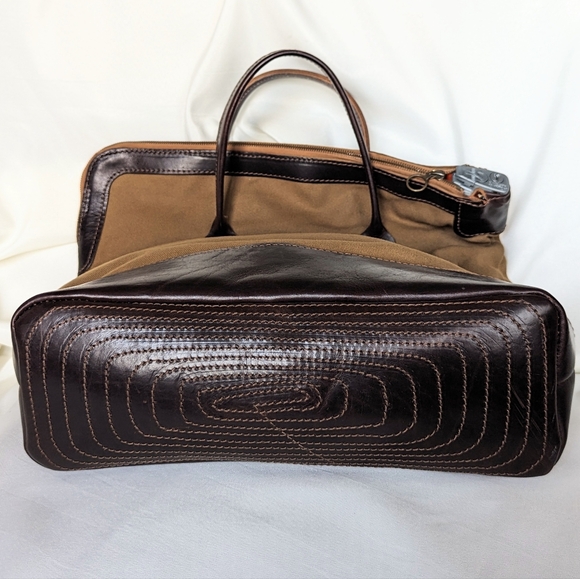 Freemans Sporting Club x BillyKirk Bank deposit Tote Bag Leather Waxed Cotton - Picture 6 of 10